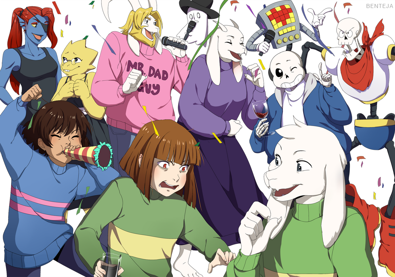 [UnderTale] NEW YEAR 2018 by benteja on DeviantArt