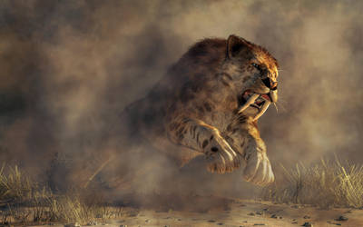 Sabre Tooth Pounce by deskridge