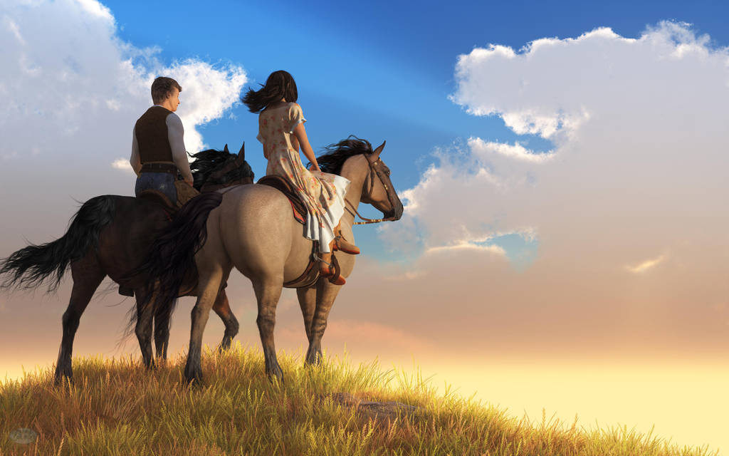 Riding Off into the Sunset by deskridge