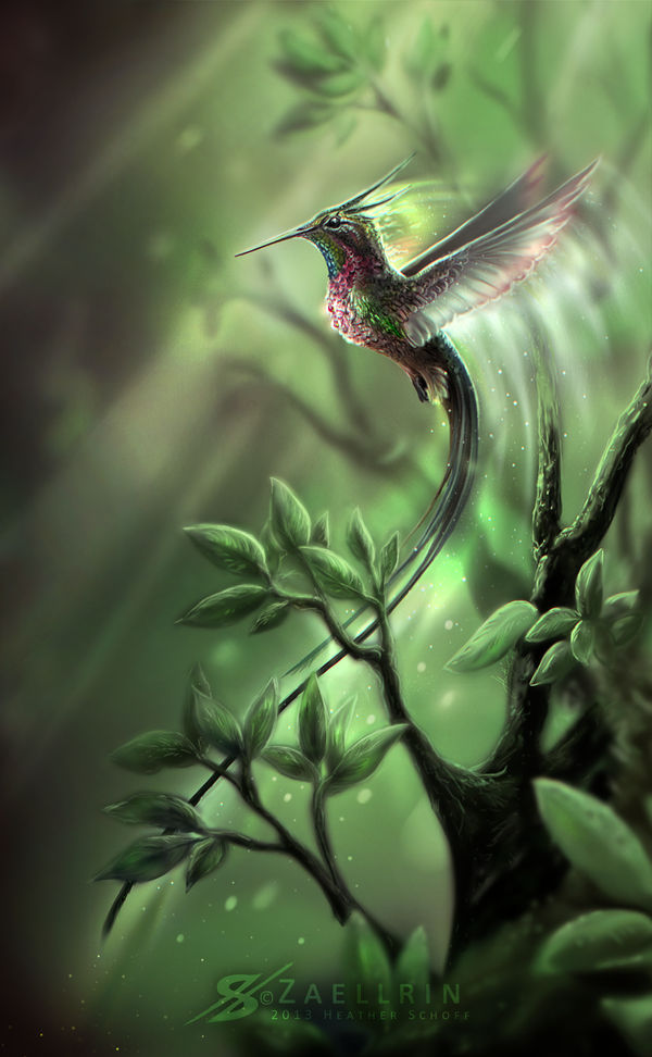 Hummingbird Fairy. by Zaellrin
