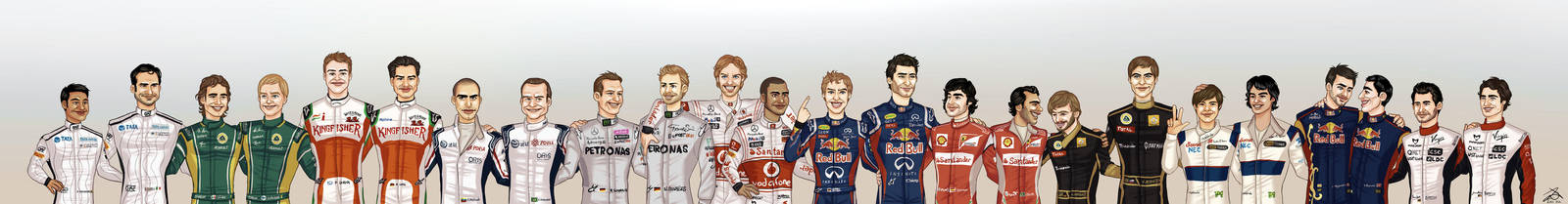 Formula 1 2011 line-up by xelanelho