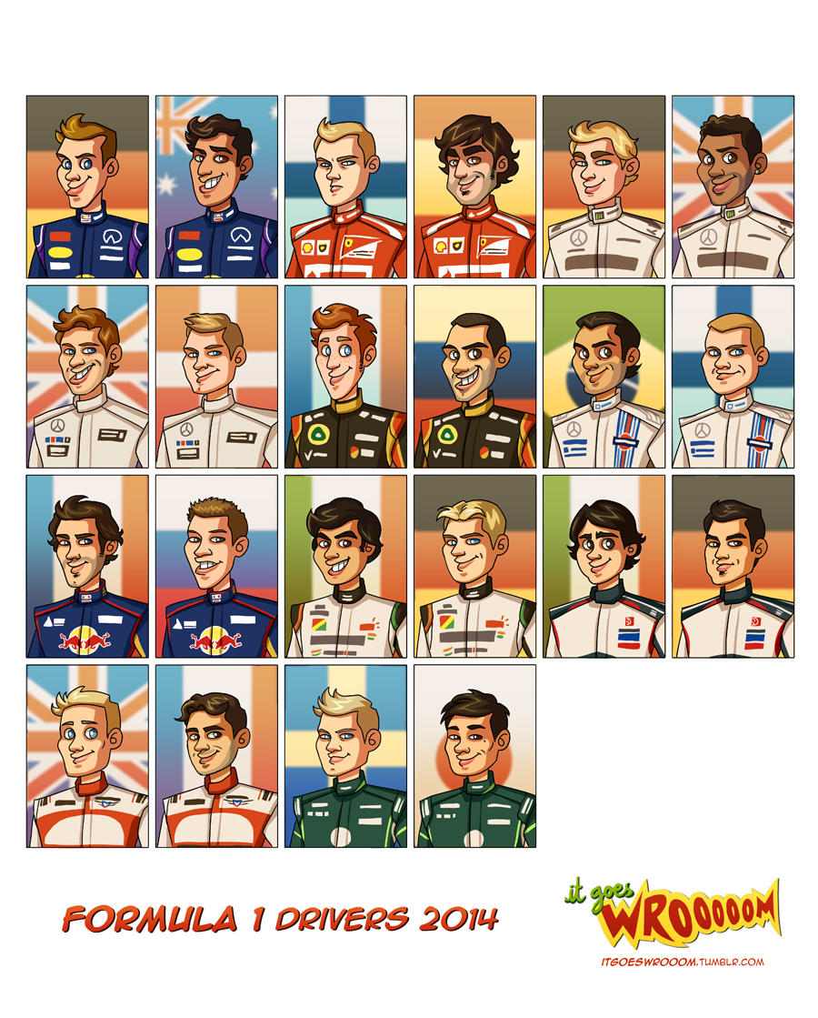 Formula 1 Drivers 2014 by xelanelho