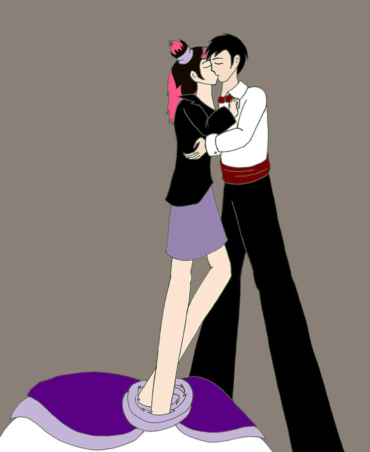 Request: Jack and Miko's Wedding Kiss by dragongirl117