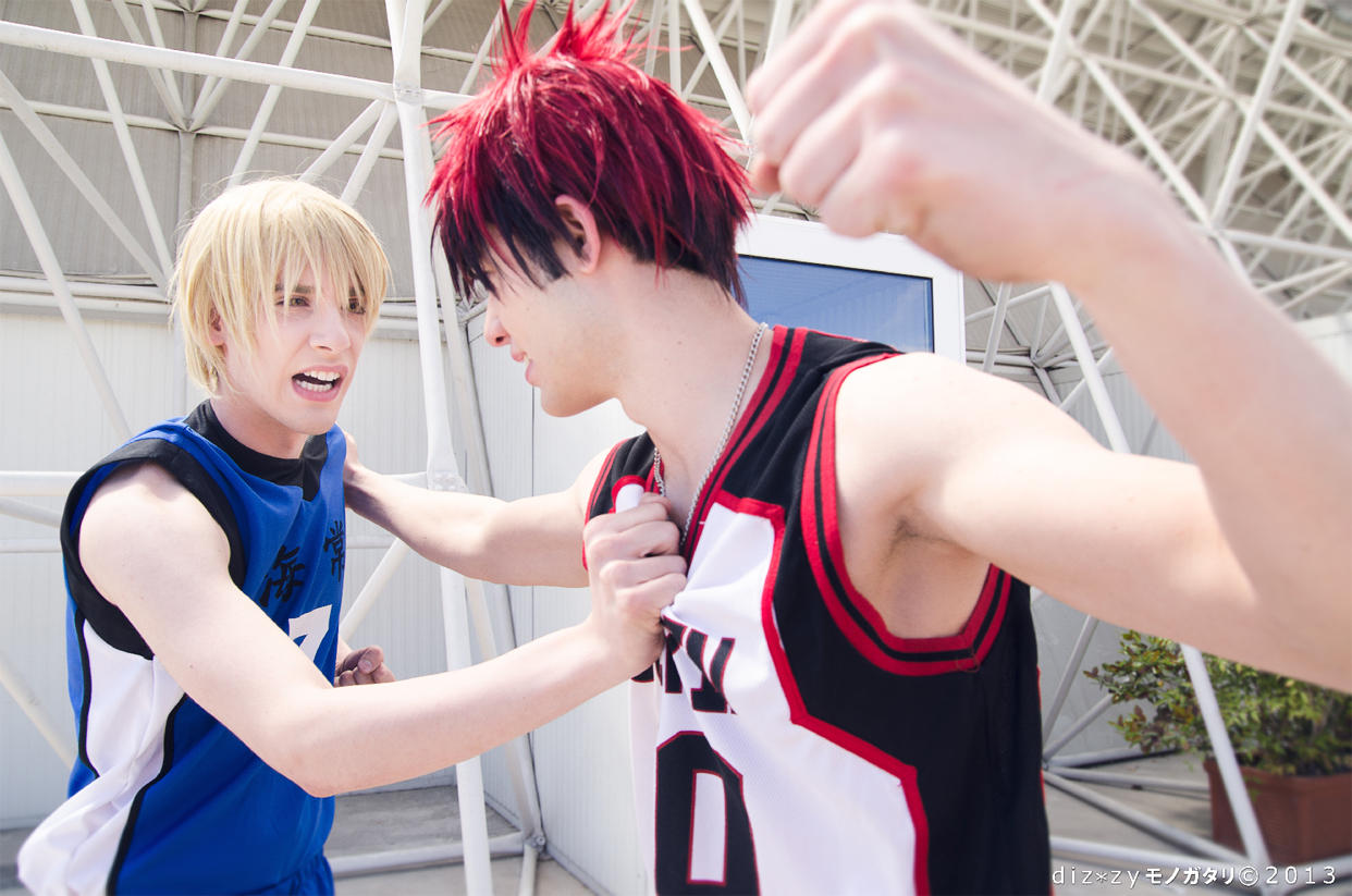 Kuroko no Basket ~ Kise and Kagami - Brawl by Yamato-Leaphere