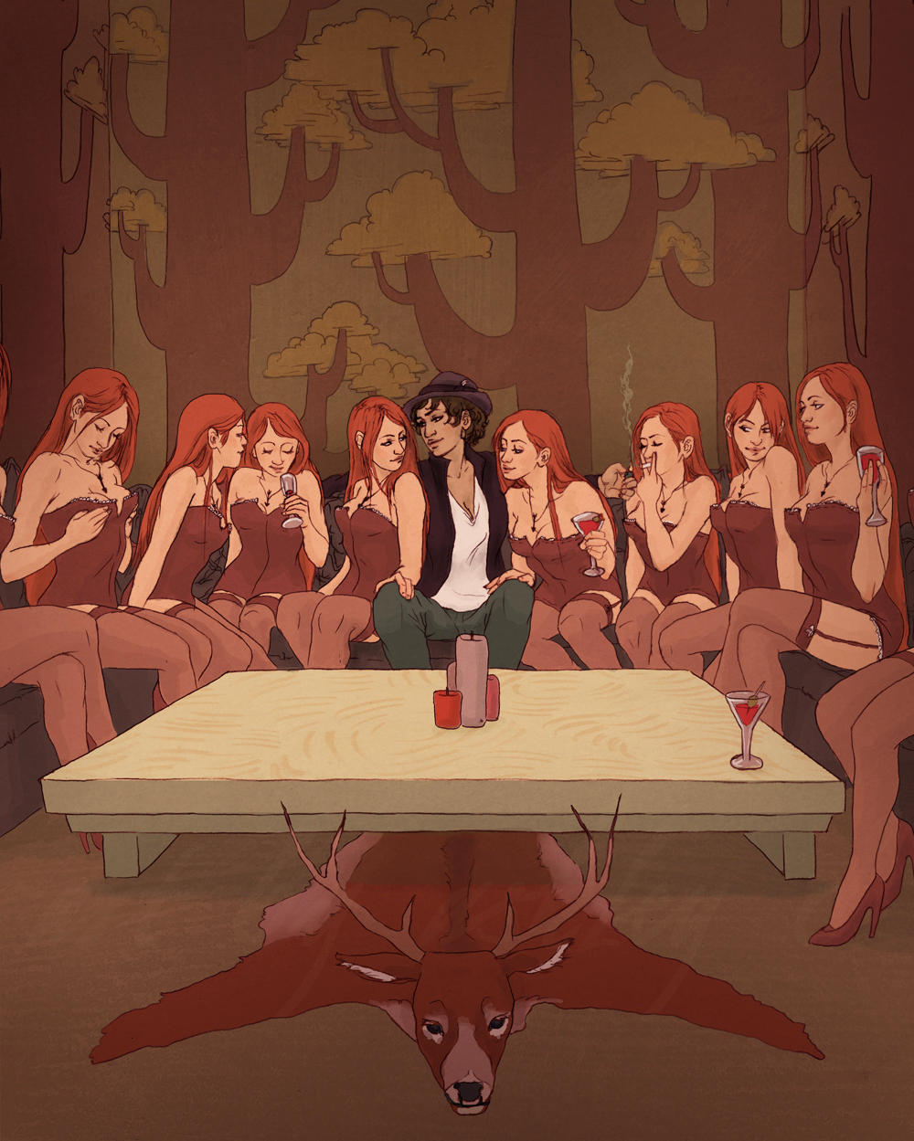 Artemis and the nymphs by shley77