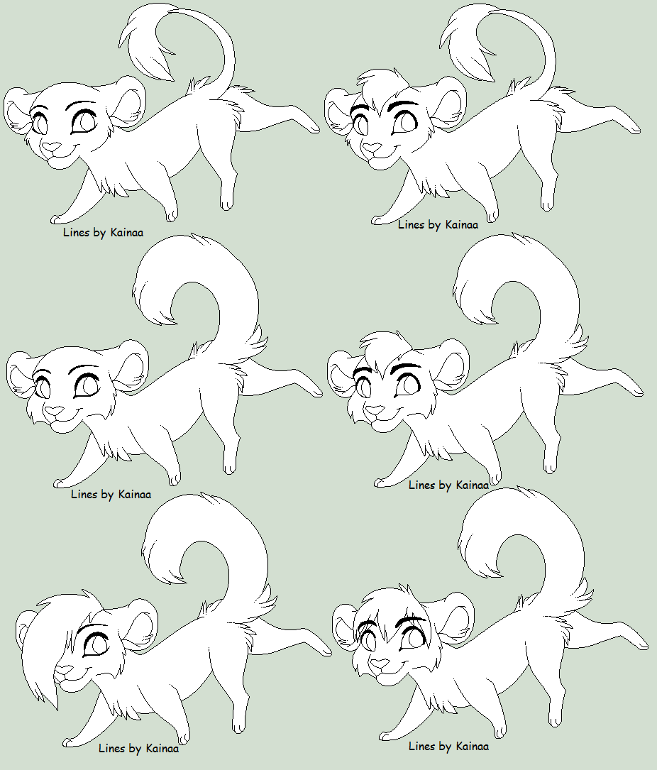 Chibi Feline Base by Kainaa