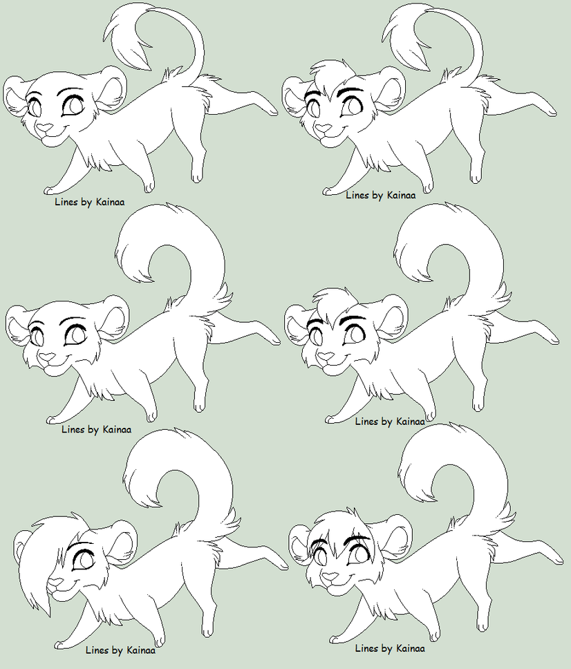 Chibi Feline Base by Kainaa