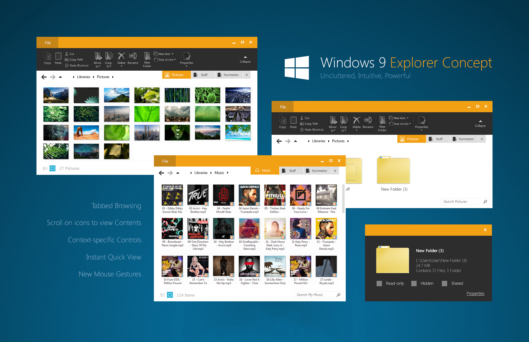 Windows 9 Explorer Concept BETA1 by fediaFedia