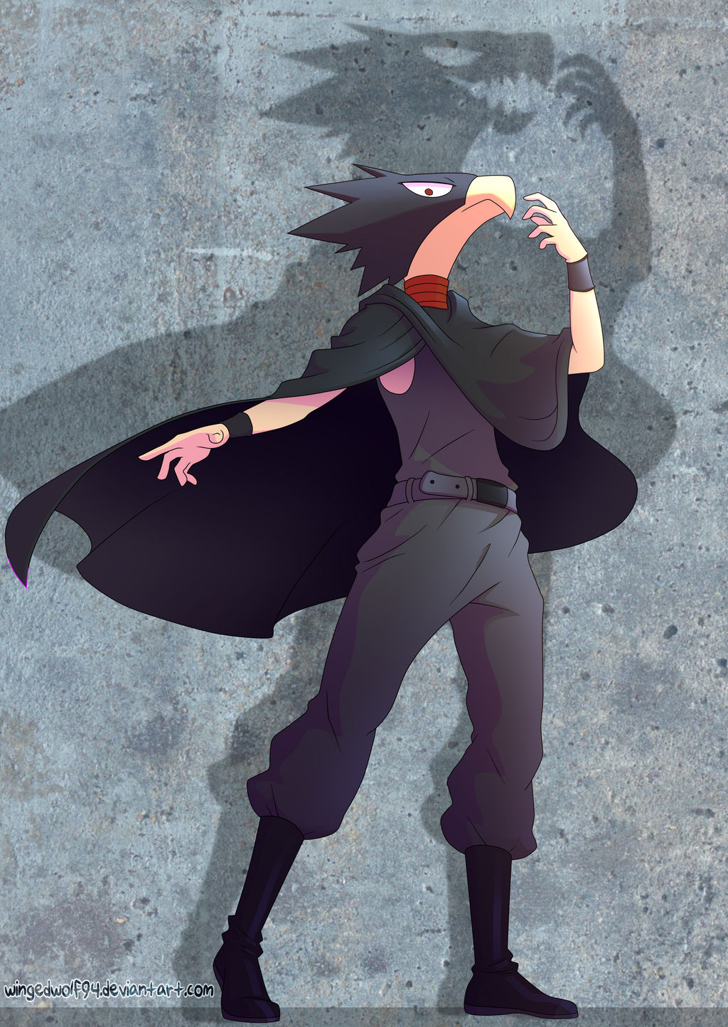 Fumikage Tokoyami (Boku no Hero Academia) by wingedwolf94