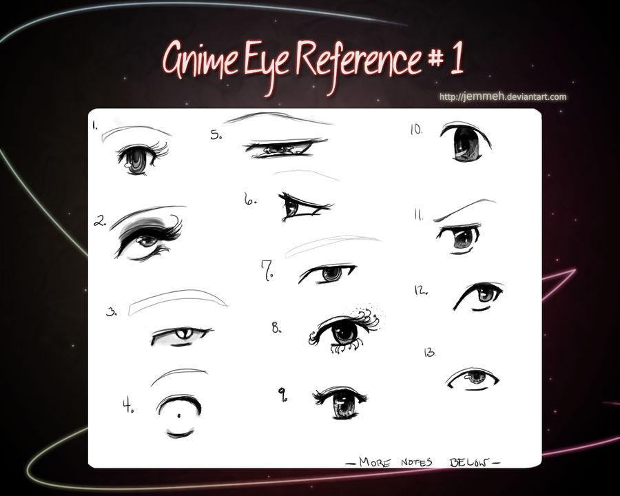 Anime Eye Reference 1 by Jemmeh on DeviantArt