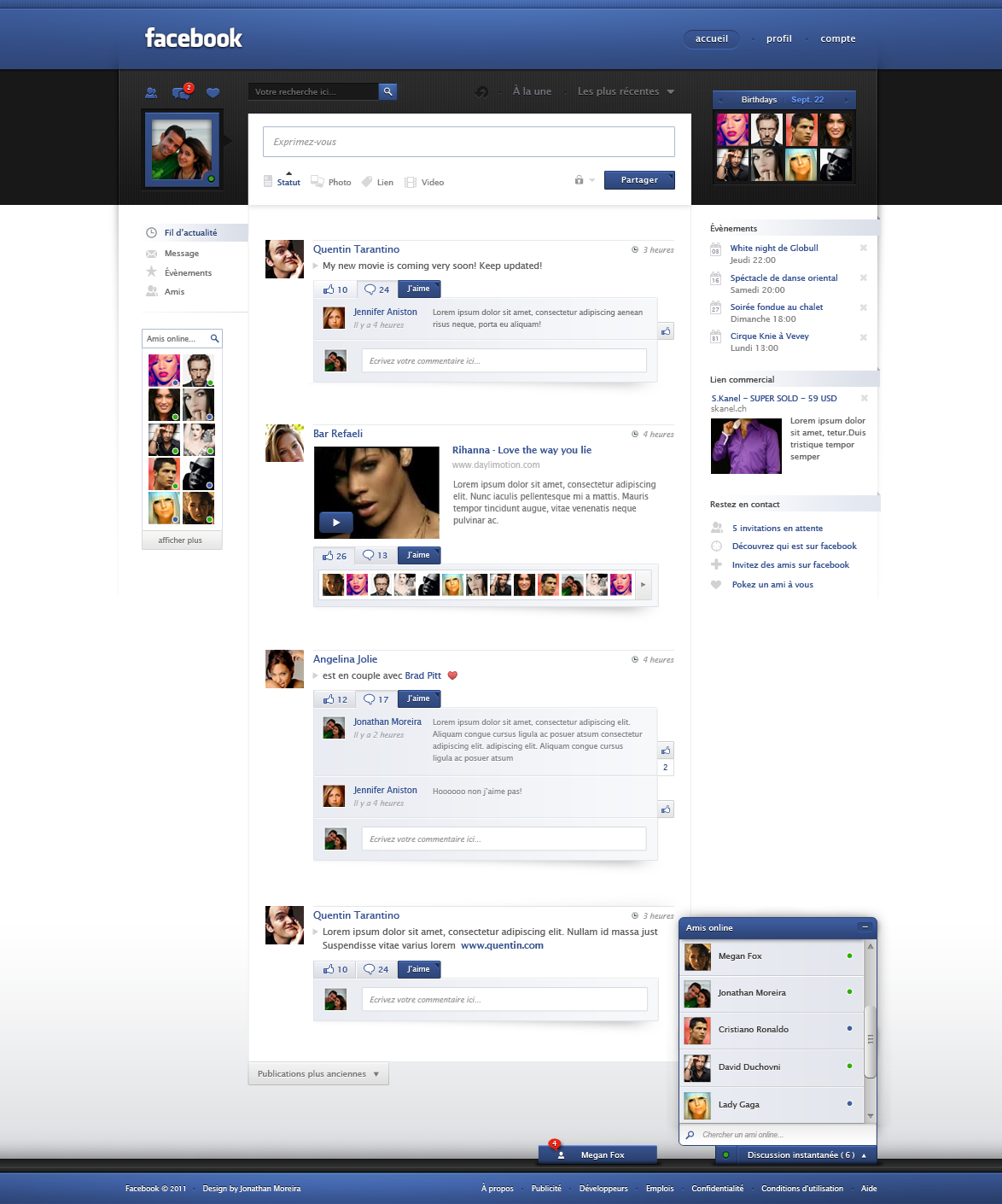 Facebook Redesign by jonaska