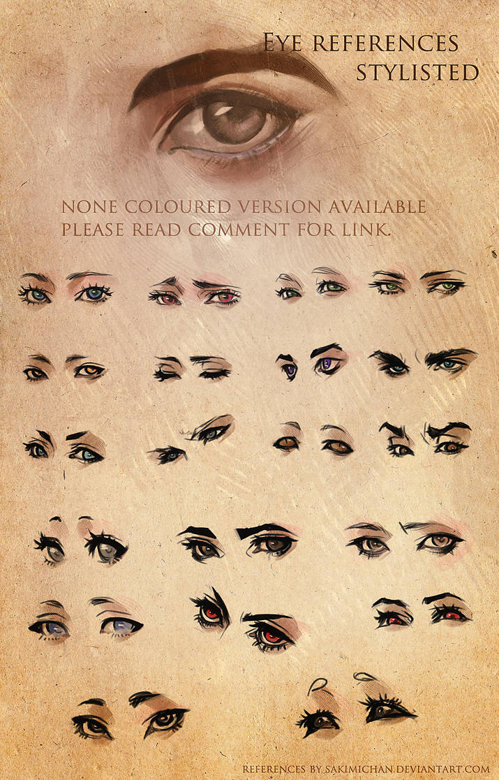 Stylized Eye References by sakimichan