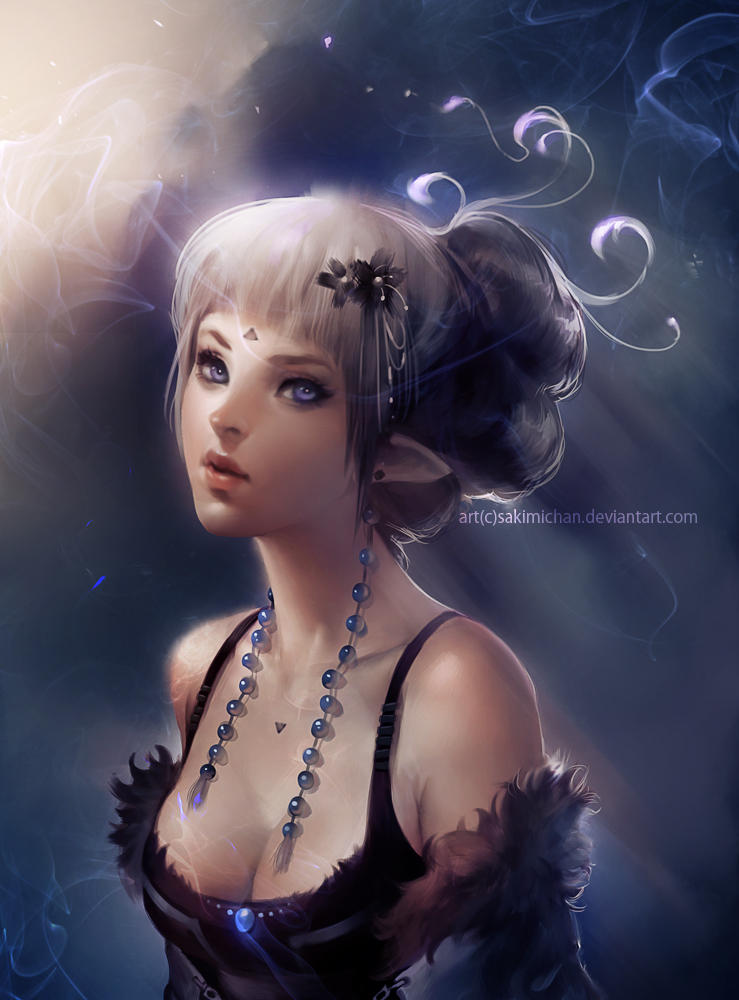 Elf lady by sakimichan