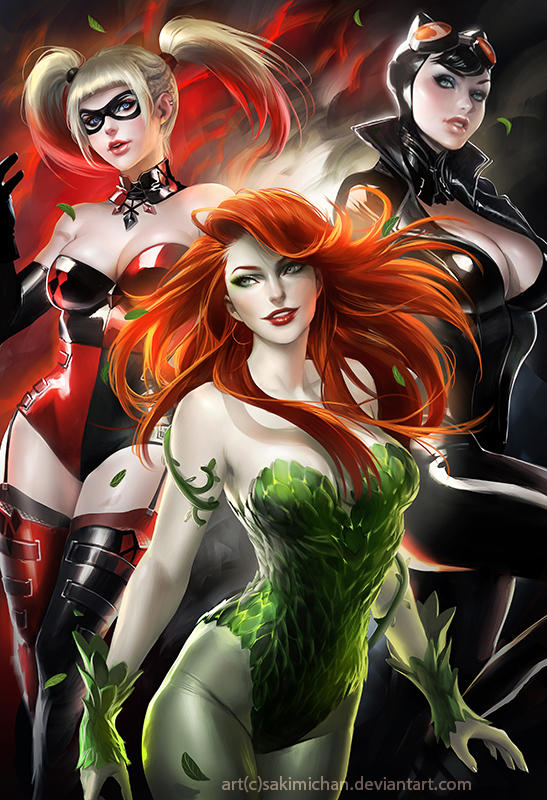 Dc girls by sakimichan