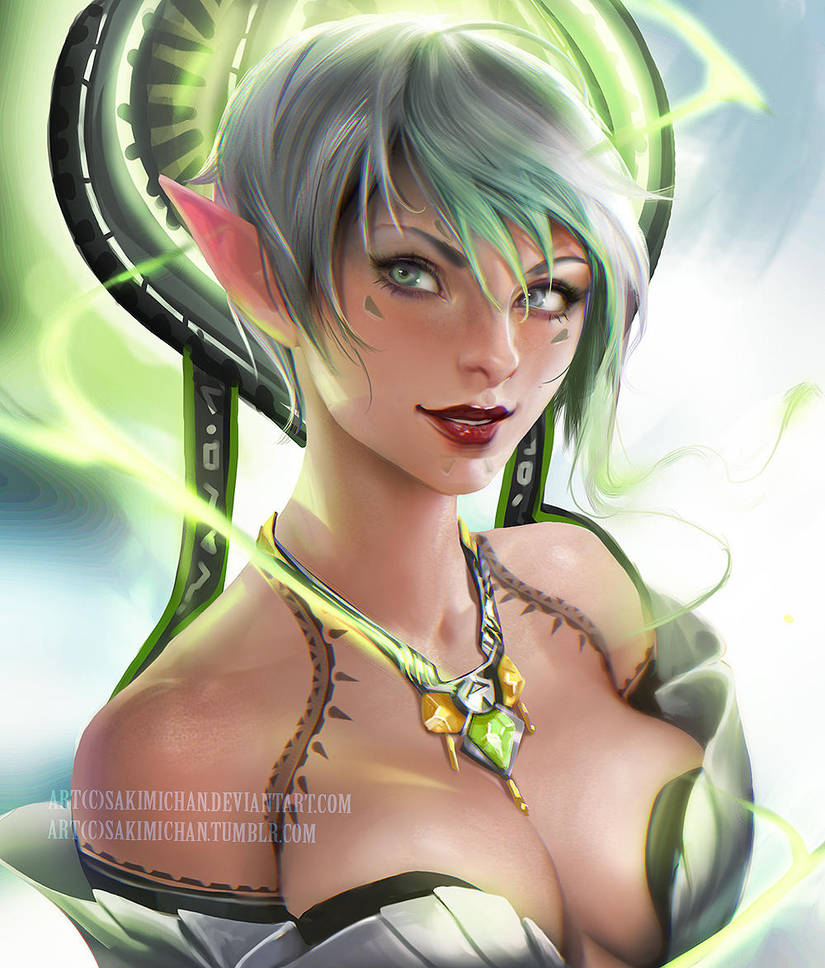 Elf lady by sakimichan