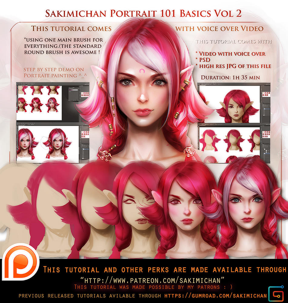 Portrait 101 vol2 voice over tutorial pack .promo. by sakimichan