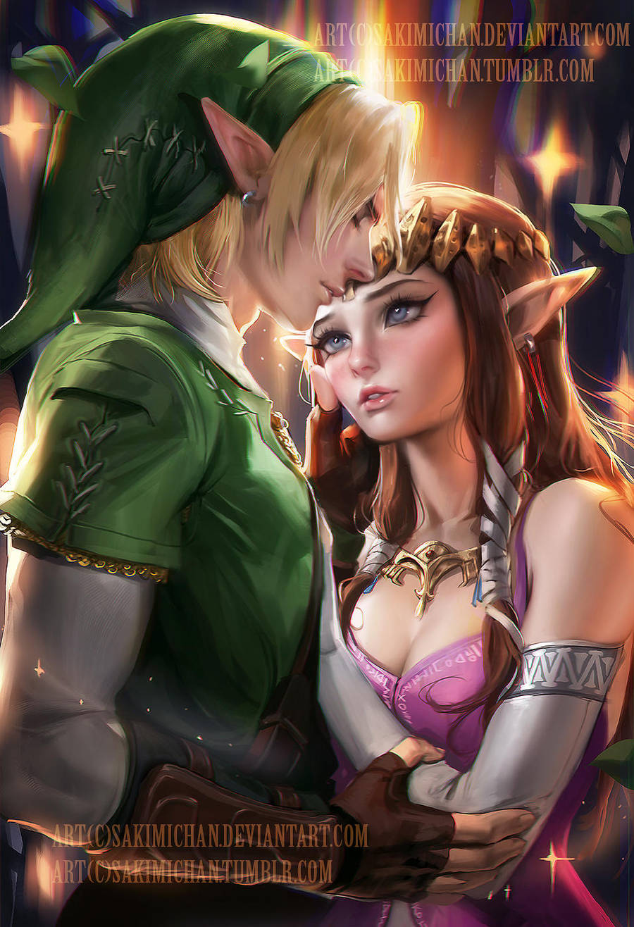 Link Zelda by sakimichan