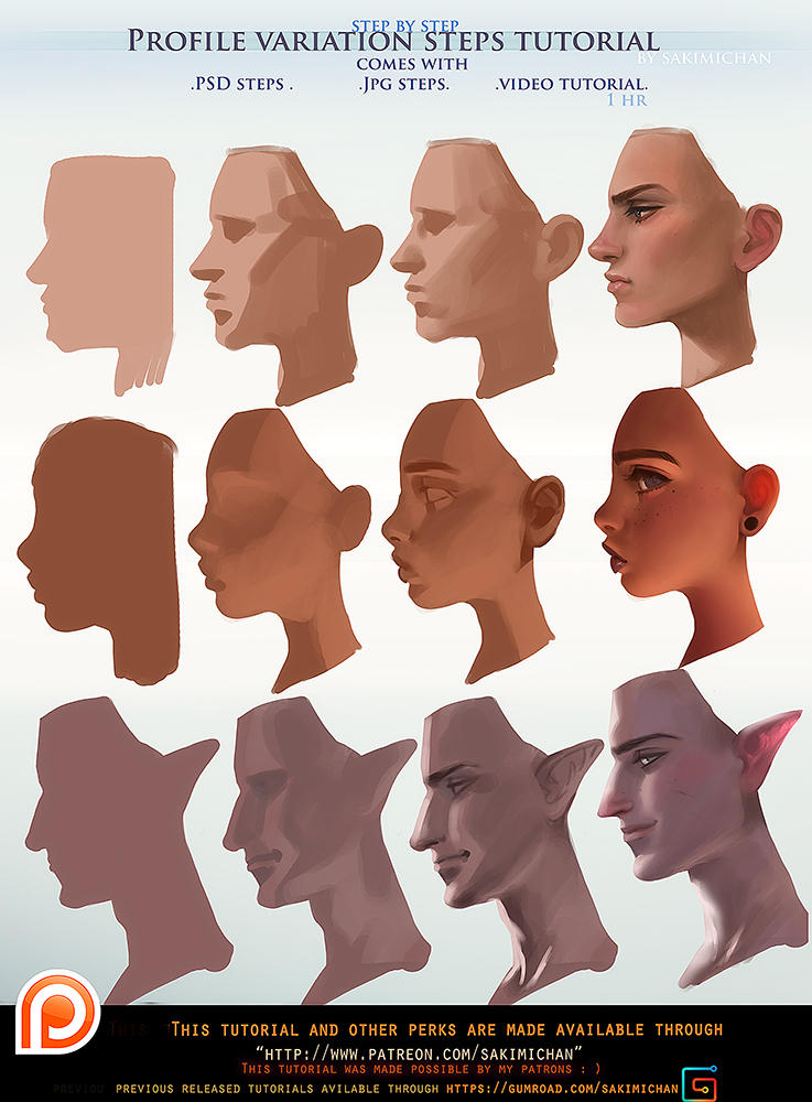 Profile Variation Steps Tutorial Pack Promo By Sakimichan On Profile Variation Steps Tutorial Pack Promo By Sakimichan
