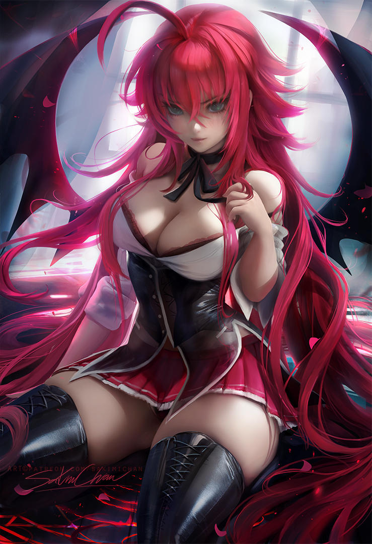 Rias Gremory by sakimichan
