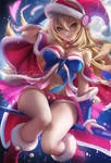 Christmas Dark Magician girl by sakimichan