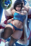 Holiday Mei pinup by sakimichan