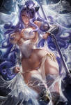 Camilla Wedding Armor Pinup by sakimichan