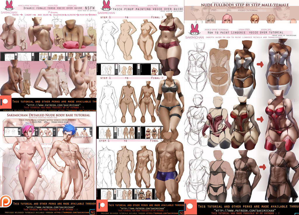 pinup tutorials bonus pack .promo. by sakimichan