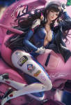 Cinematic Dva pinup by sakimichan