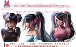 Single brush challenge painting voice over .promo. by sakimichan