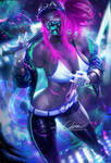 KDA Akali v2 by sakimichan