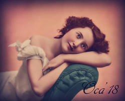 Vintage young woman by OKA1974