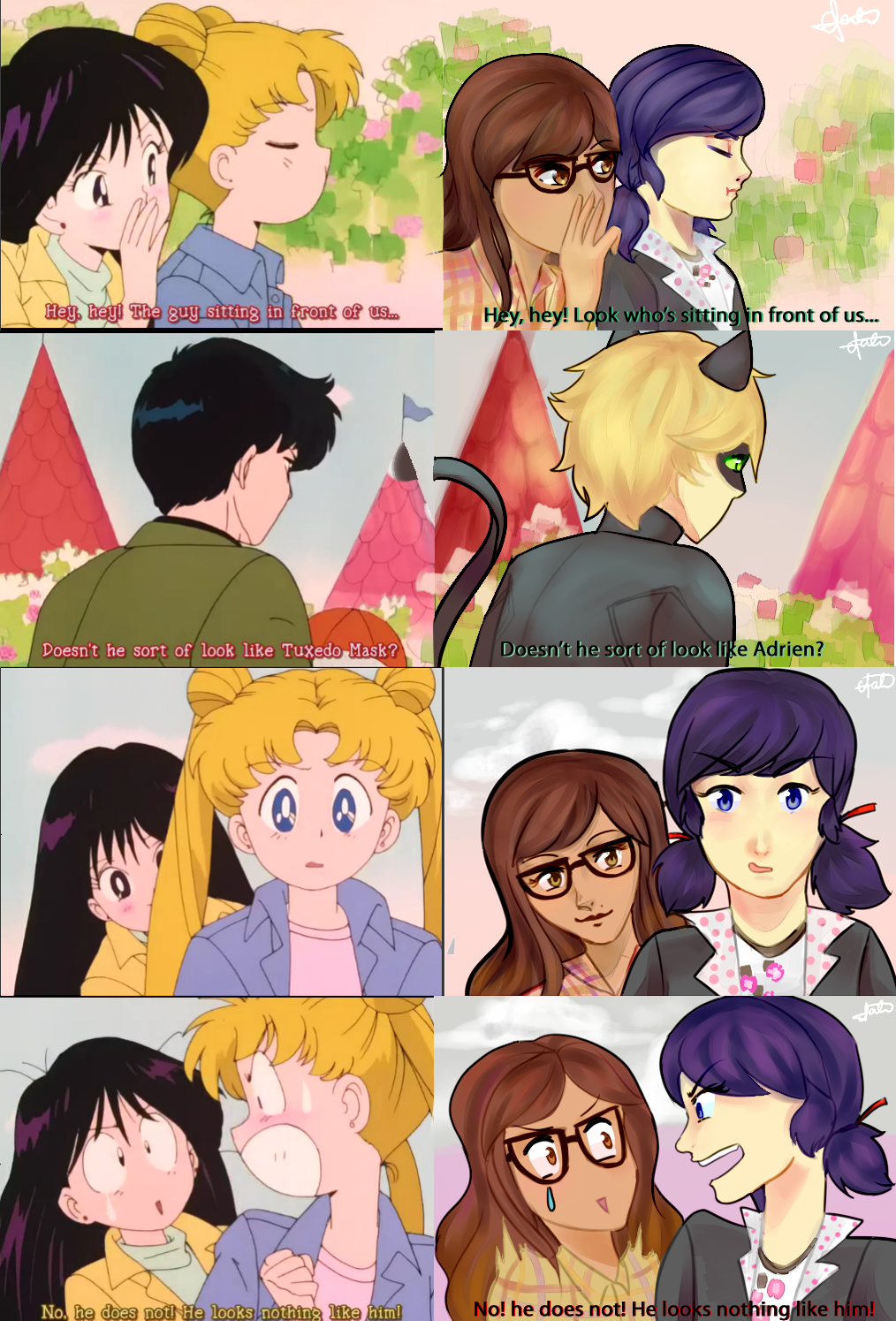 Sailor Moon vs Miraculous Ladybug: Chat by TheGirlOfFate