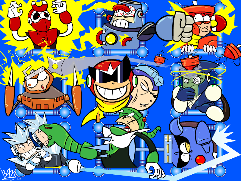 The Mega Man 3 Posse by CyberMoonStudios