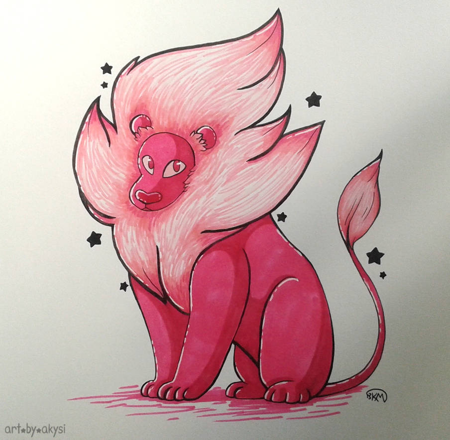 I need to make more (and post more) traditional stuff, so have a Lion from Steven Universe.  I made his mane a bit too dark for the rest of him, so I ended up turning it into a sort of limited...