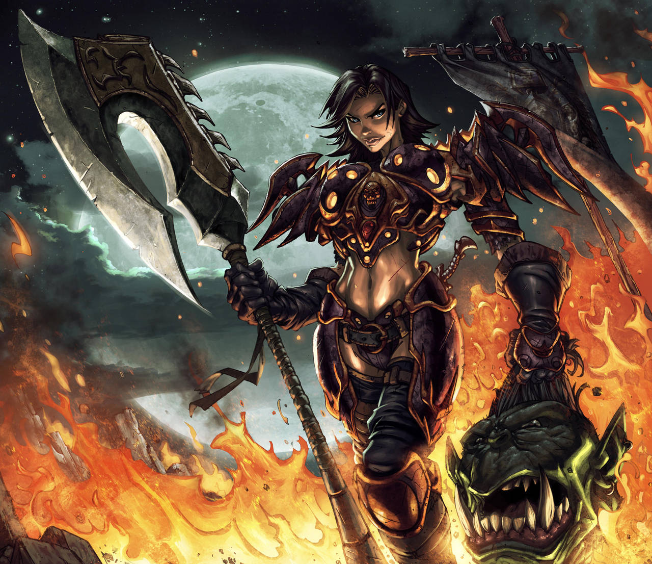 Warcraft: Lyssa Card by Tonywash