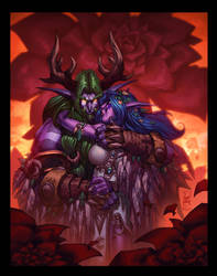Tyrande and Malfurion by Tonywash