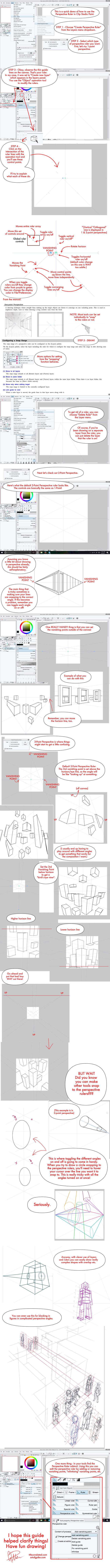 Clip Studio Paint Perspective Ruler Tutorial! by twapa