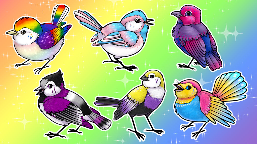 Pride Birds (Charms Kickstarter Now Live!) by twapa