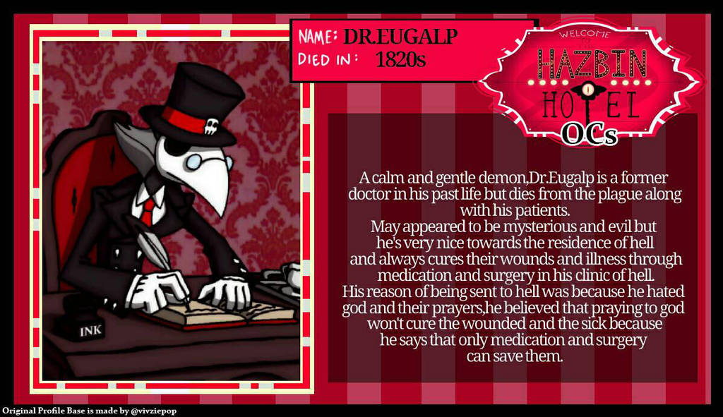 Hazbin Hotel Oc Dr Eugalp Character Bio By Zerosenpie On