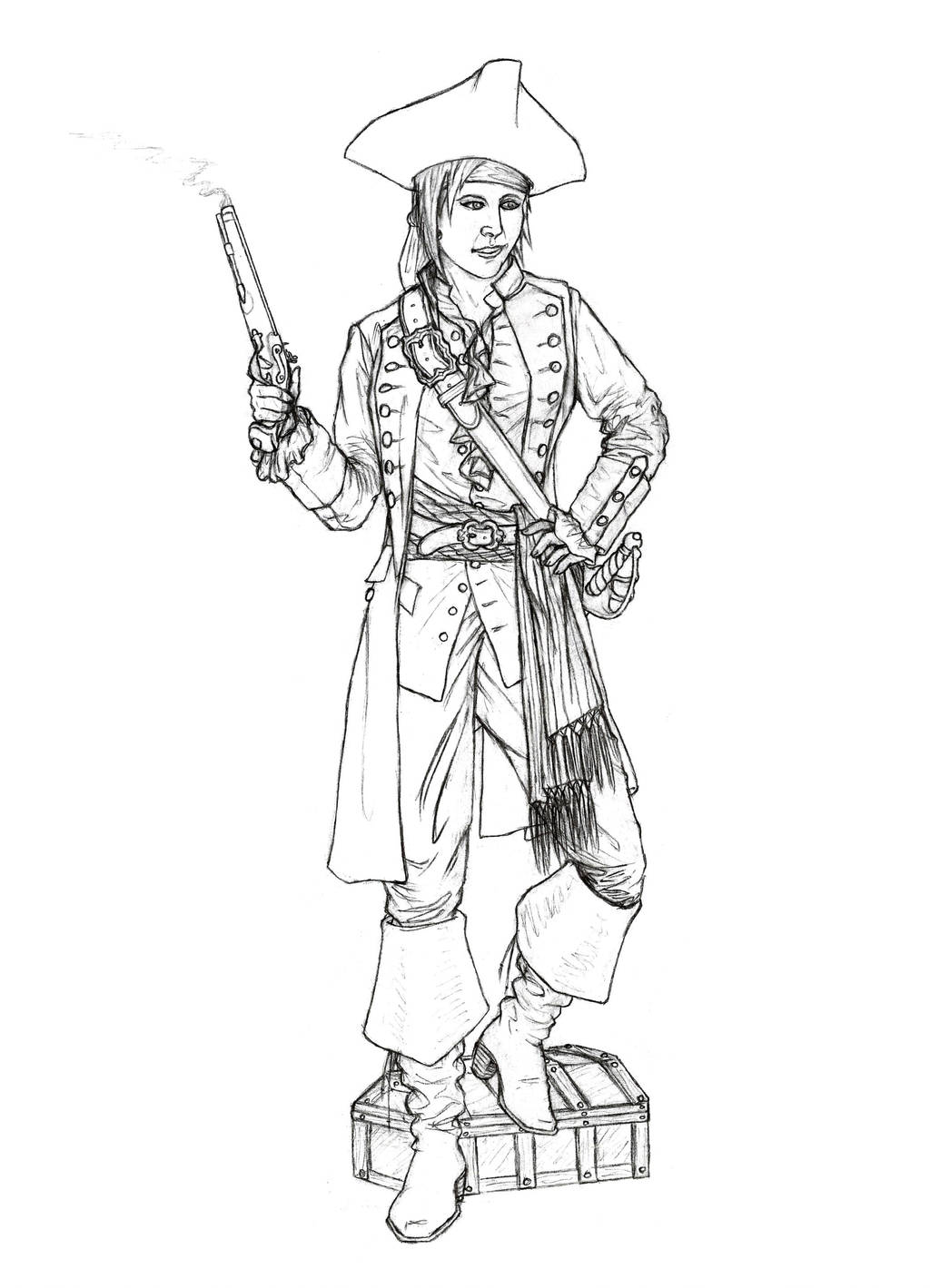 Sarah Rose Black, Pirate Queen by Manveruon