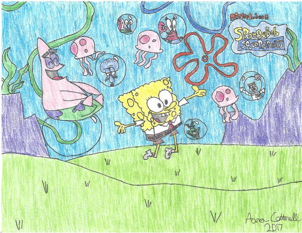 Colored pencil crazies#1: Spongebob Squarepants by Amazing-A2001 on DeviantArt