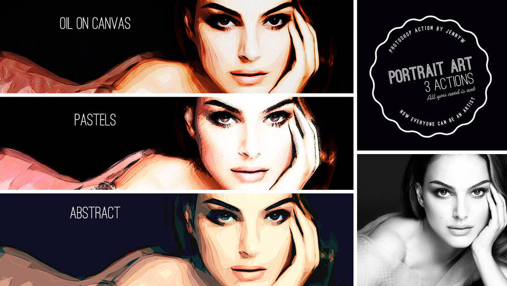 All we need is ART - Portrait 3+ Photoshop actions by mutato-nomine