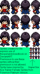 Human Lea Sprite sheet x4 by kirby144