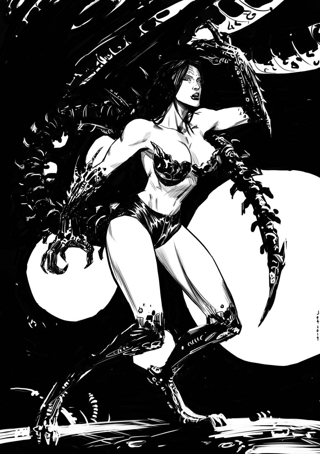 Xenomorph Girl for Ashley K by Taclobanon