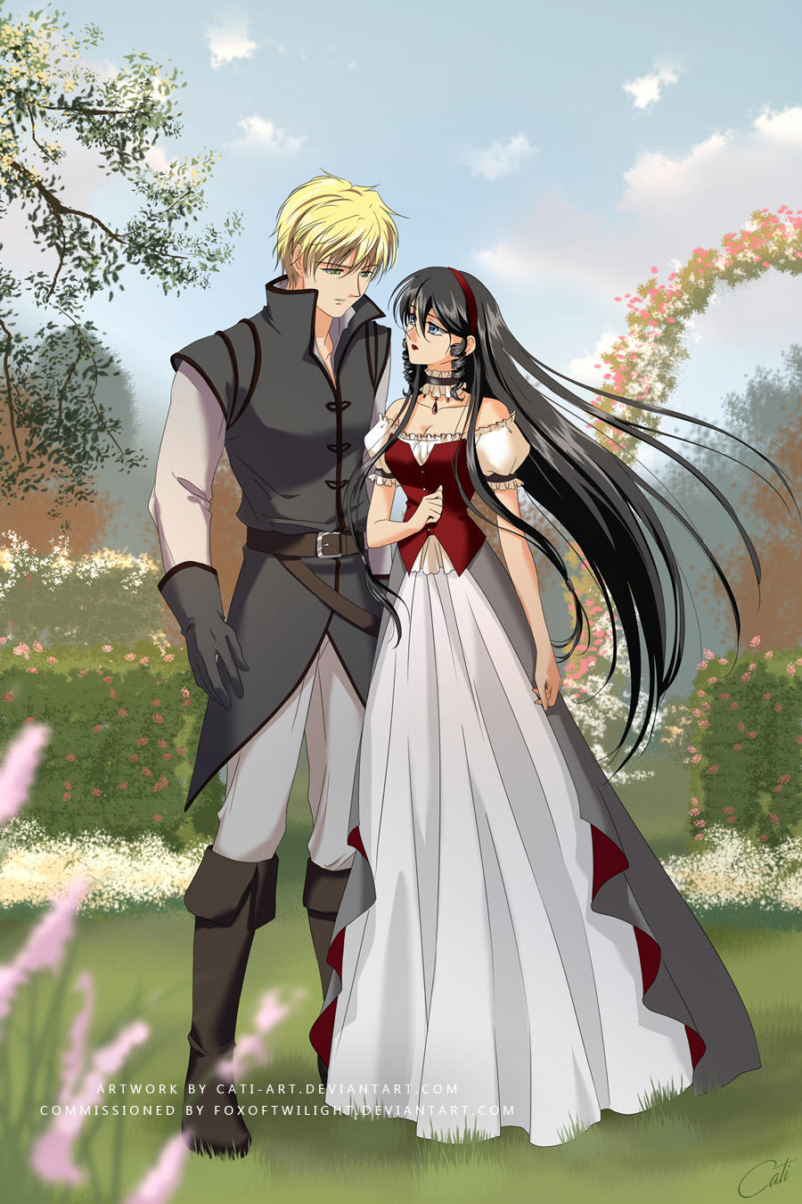 Commission - OCs Rue and Rya by Cati-Art