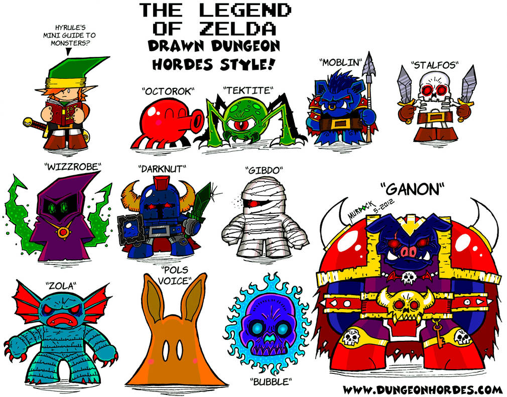 Zelda Monsters Painted by Dungeonhordes