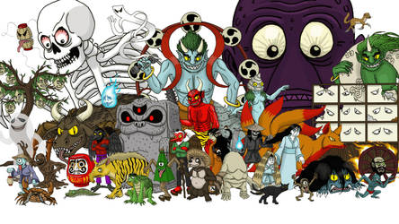 Yokai family picture by DoctorChevlong