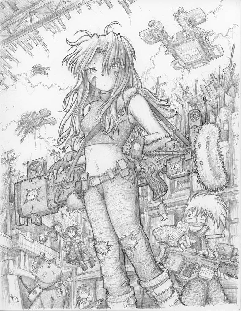 Ph33r T3h Cute On3s - Mopping Up (Pencil) by fredrin