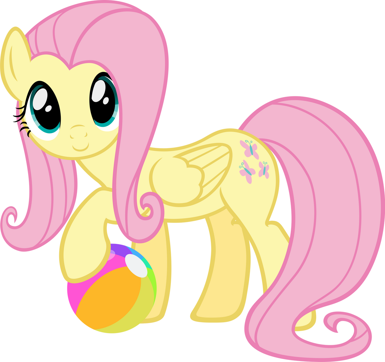 Fluttershy Found a Ball by MoongazePonies