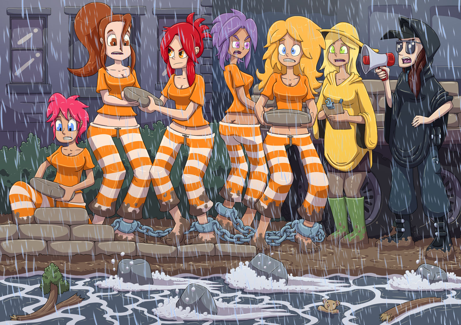 The Chain Gang: Flood Preperations by Ragadabah
